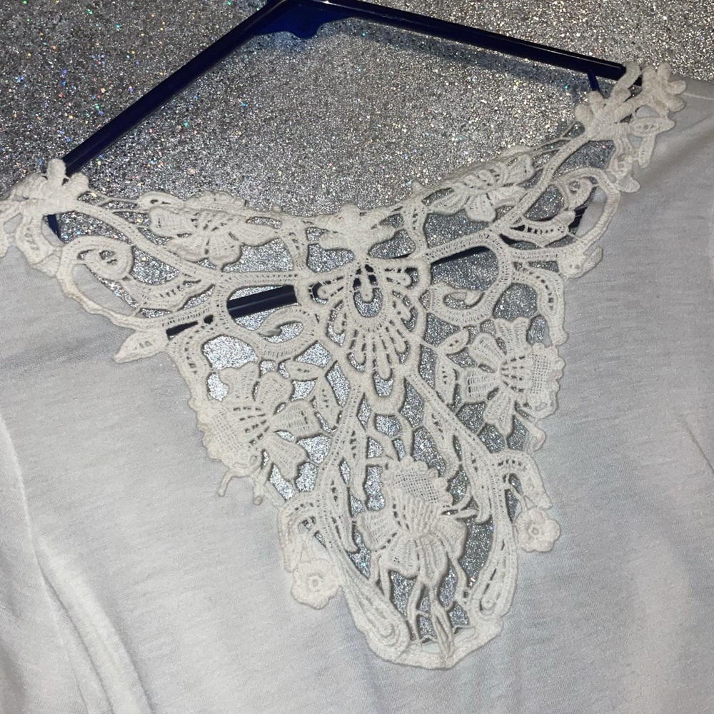cute little lacy back crop tie kimono